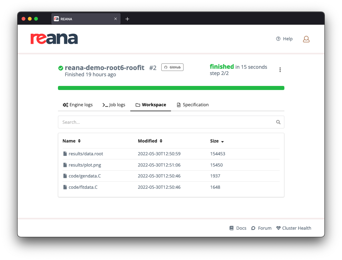 Sort the files in the workspace by decreasing "Size"